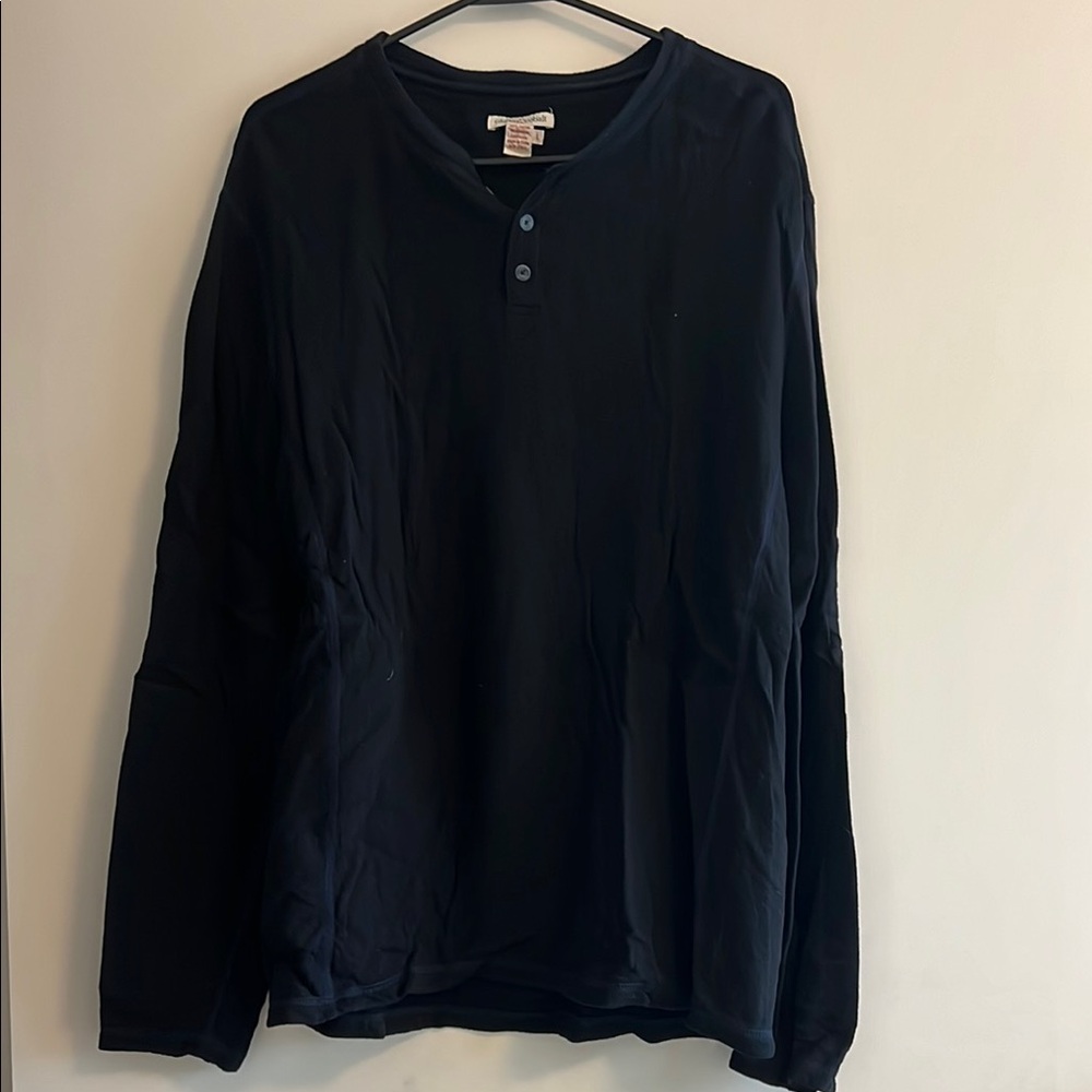 Men's Black Henley Shirt